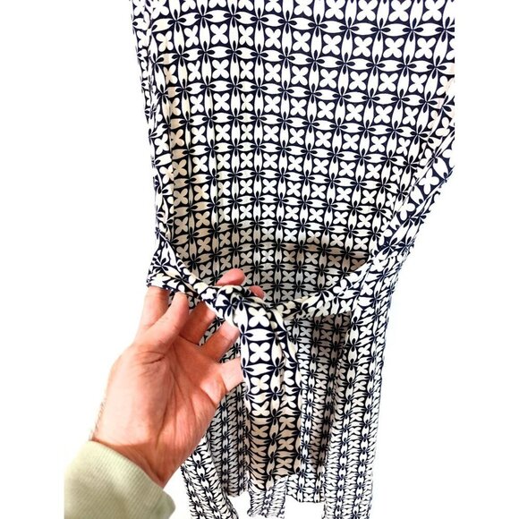 Boden SYLVIA Size US 12R Tie Waist Jersey Dress Shibori Print Mini Day Tunic - Picture 6 of 7
